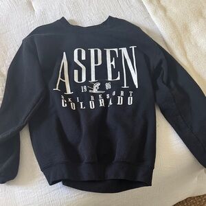 Aspen Ski Resort Black Sweatshirt